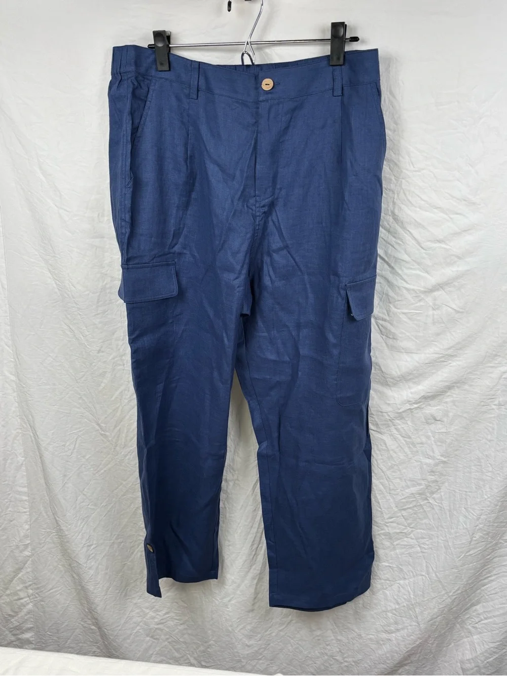 NWT Lintico women’s XL  Blue Cargo Pants - Classic lightweight Style